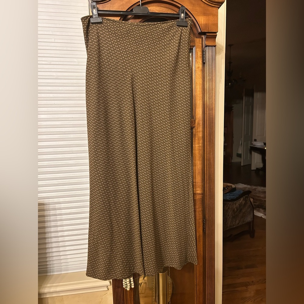 DKNY Brown Patterned Maxi Skirt
